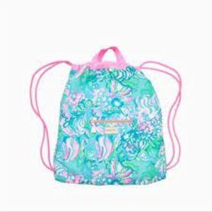 Lilly Pulitzer Beach Backpack Aqua Vista Like New